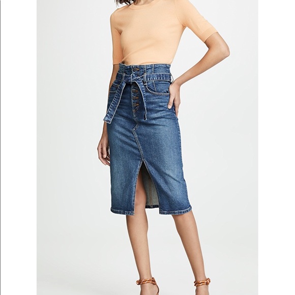 veronica beard denim skirt